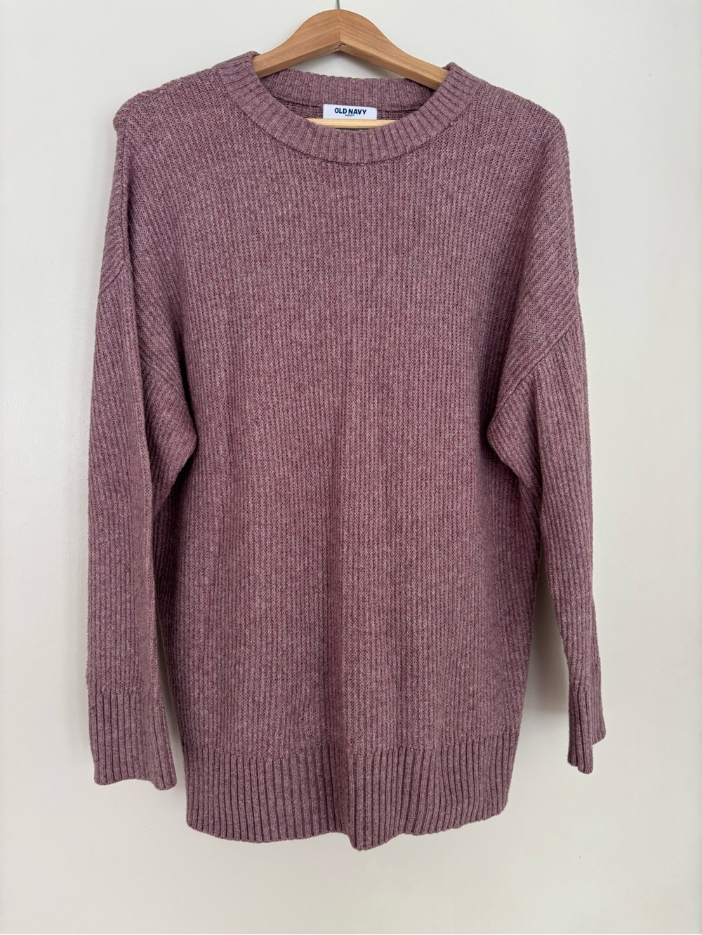 Old Navy Women's Scoop Crewneck Sweater in Dusty Mauve - Picture 3 of 4